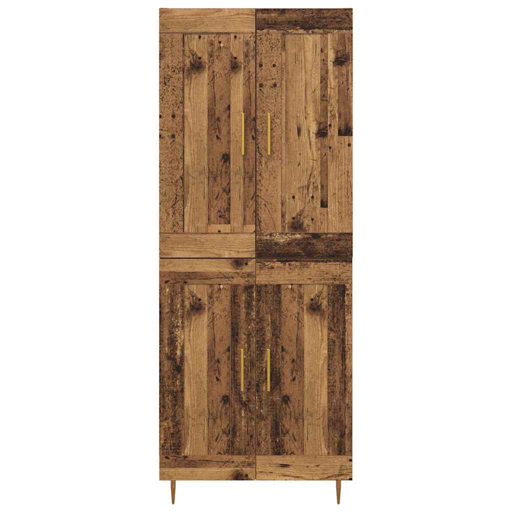 Highboard Altholz 69,5 x 34 x 180 cm Holzwerkstoff