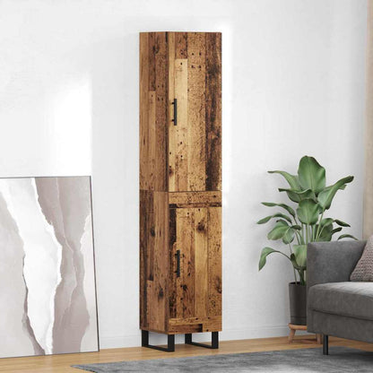 vidaXL Armoire haute en bois de récupération 34,5 x 34 x 180 cm Bois d'ingénierie