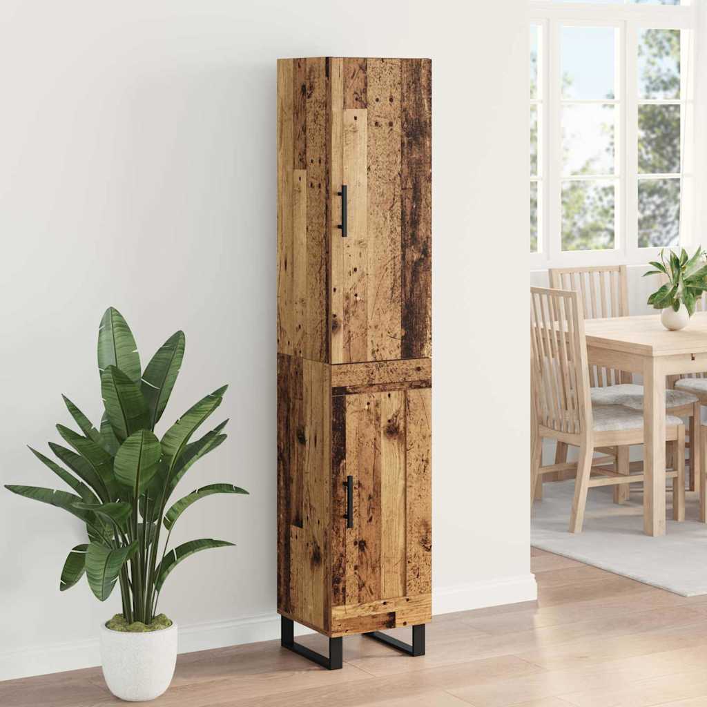vidaXL Armoire haute en bois de récupération 34,5 x 34 x 180 cm Bois d'ingénierie