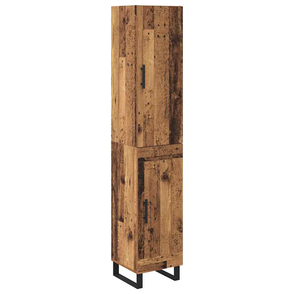 vidaXL Armoire haute en bois de récupération 34,5 x 34 x 180 cm Bois d'ingénierie