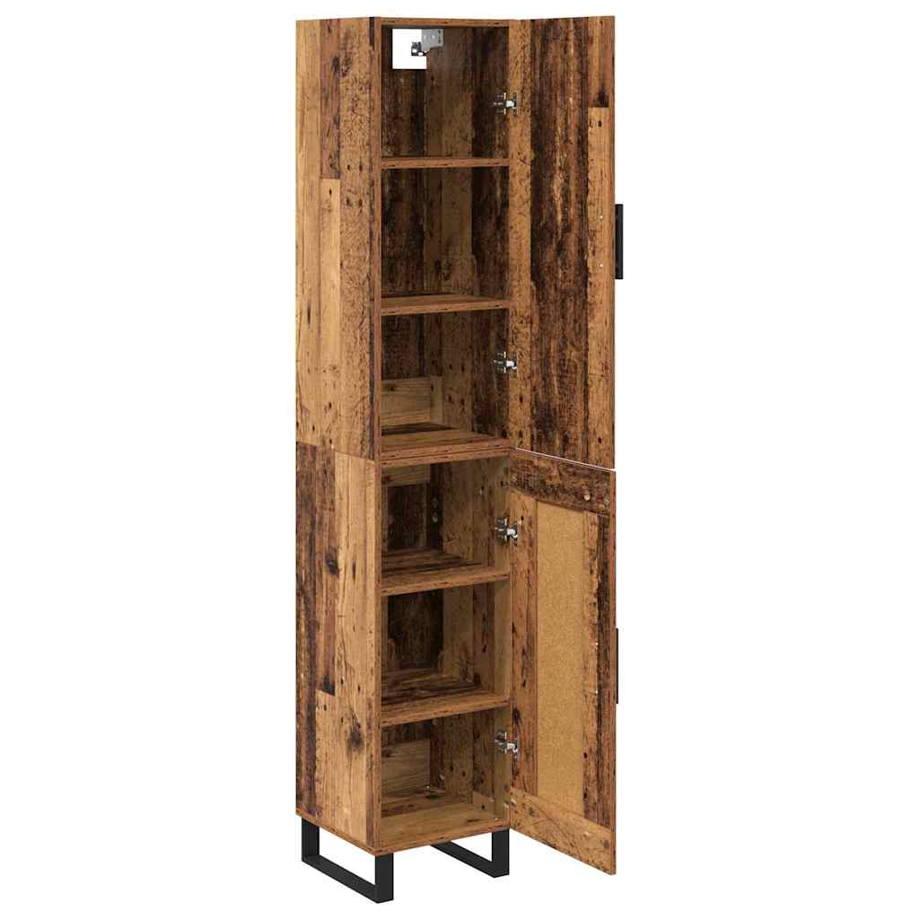 vidaXL Armoire haute en bois de récupération 34,5 x 34 x 180 cm Bois d'ingénierie