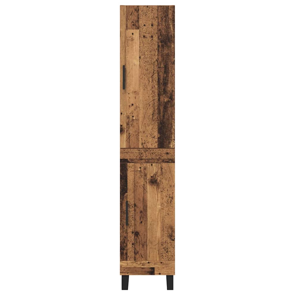 vidaXL Armoire haute en bois de récupération 34,5 x 34 x 180 cm Bois d'ingénierie