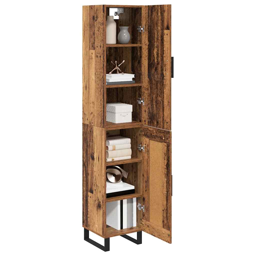 vidaXL Armoire haute en bois de récupération 34,5 x 34 x 180 cm Bois d'ingénierie
