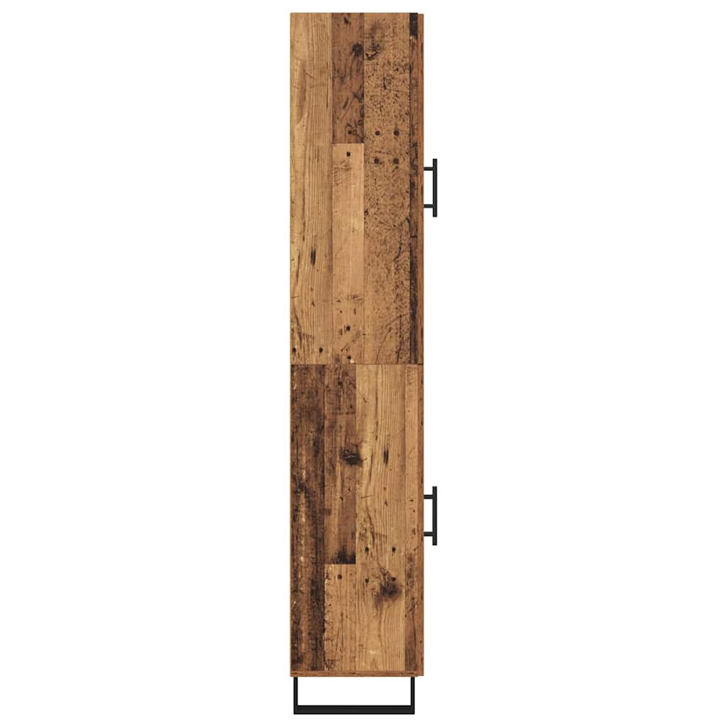 vidaXL Armoire haute en bois de récupération 34,5 x 34 x 180 cm Bois d'ingénierie