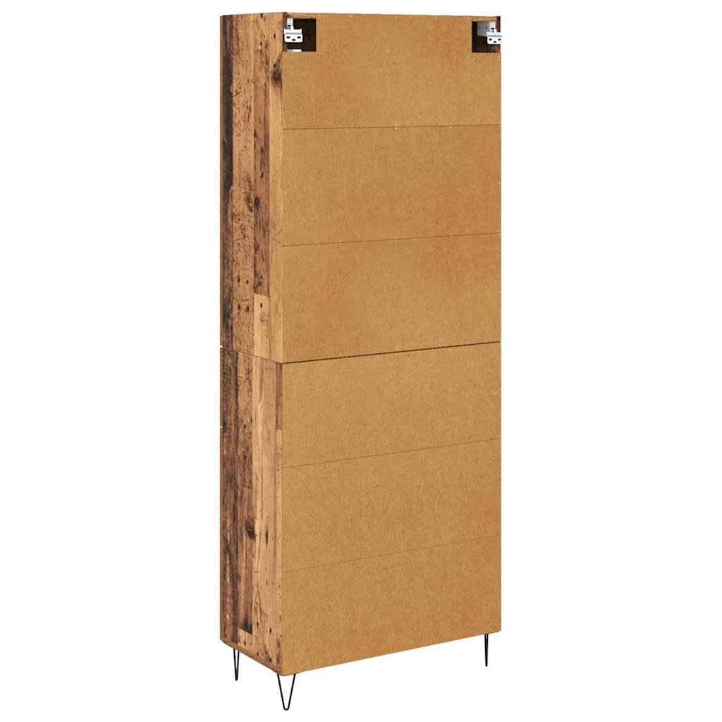 Highboard Altholz 69,5 x 34 x 180 cm Holzwerkstoff