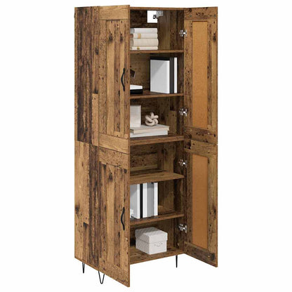 Highboard Altholz 69,5 x 34 x 180 cm Holzwerkstoff