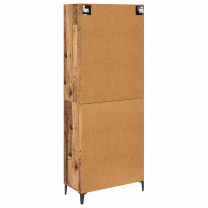 vidaXL Buffet haut mural en bois de récupération 69,5 x 34 x 180 cm en bois d'ingénierie