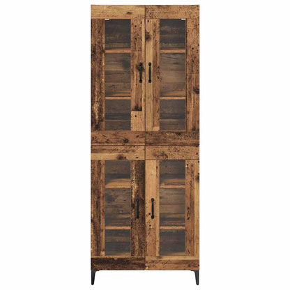 vidaXL Buffet haut mural en bois de récupération 69,5 x 34 x 180 cm en bois d'ingénierie