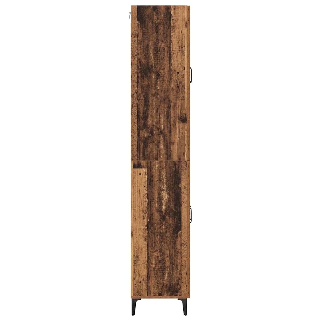 vidaXL Buffet haut mural en bois de récupération 69,5 x 34 x 180 cm en bois d'ingénierie
