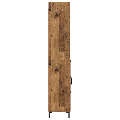 Highboard Altholz 69,5 x 34 x 180 cm Holzwerkstoff