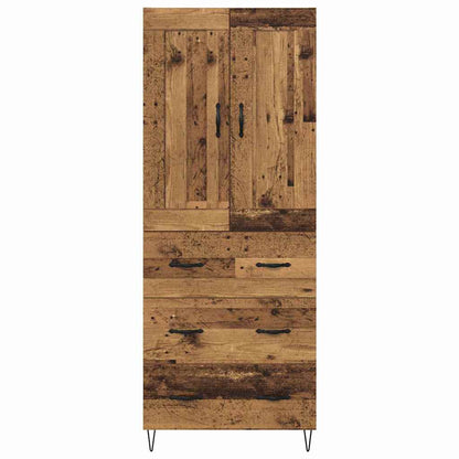 Highboard Altholz 69,5 x 34 x 180 cm Holzwerkstoff