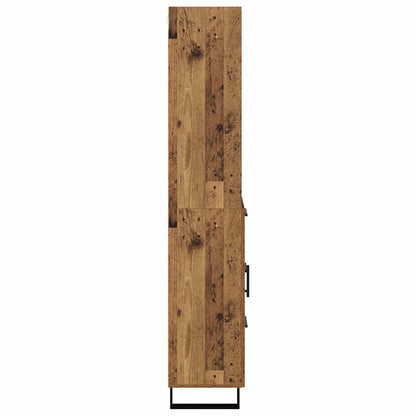 Highboard Altholz 69,5 x 34 x 180 cm Holzwerkstoff
