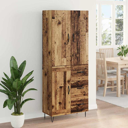 Highboard mit Schubladen 2 pcs Altholz Holzwerkstoff