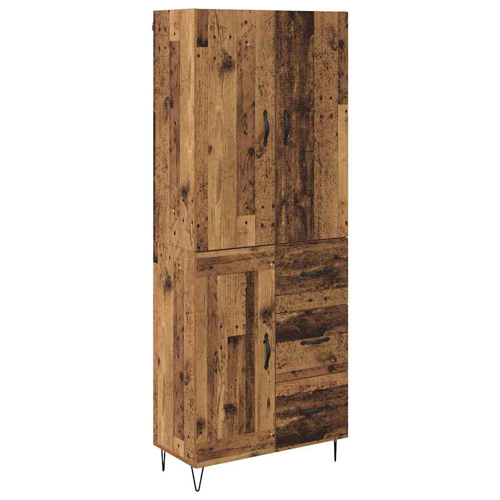Highboard mit Schubladen 2 pcs Altholz Holzwerkstoff