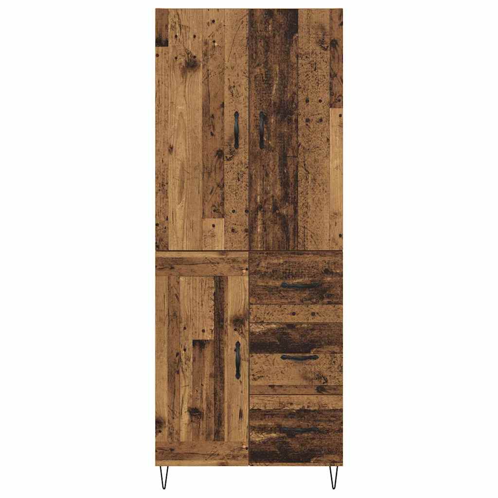 Highboard mit Schubladen 2 pcs Altholz Holzwerkstoff