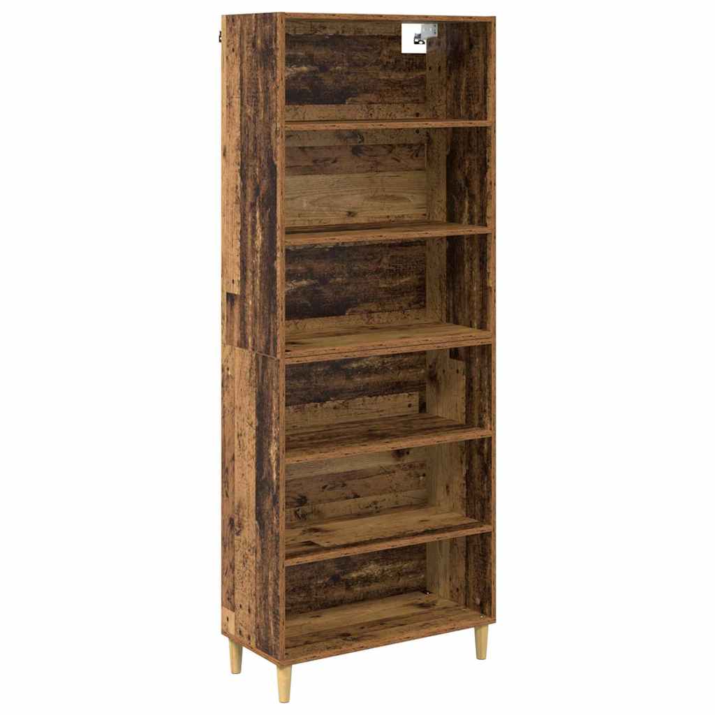 Highboard Altholz 69,5 x 32,5 x 180 cm Holzwerkstoff