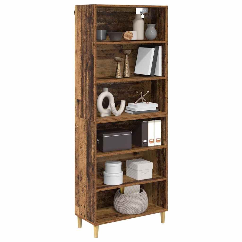 Highboard Altholz 69,5 x 32,5 x 180 cm Holzwerkstoff