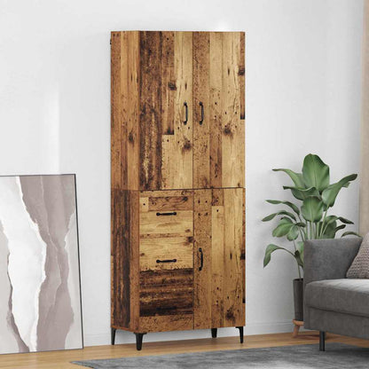 vidaXL Buffet haut mural en bois de récupération 69,5 x 34 x 180 cm, bois d'ingénierie