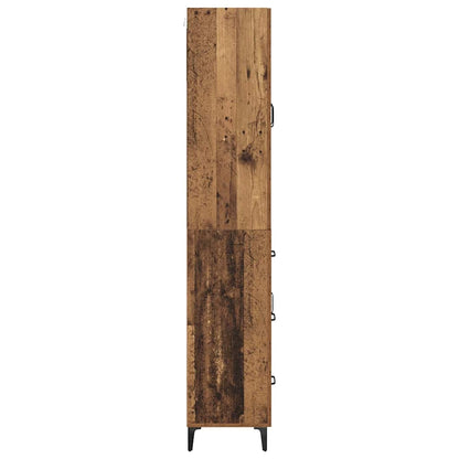 vidaXL Buffet haut mural en bois de récupération 69,5 x 34 x 180 cm, bois d'ingénierie