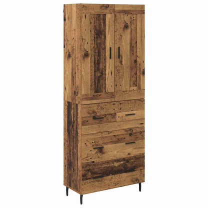 Highboard mit Schubladen 2 pcs Altholz Holzwerkstoff