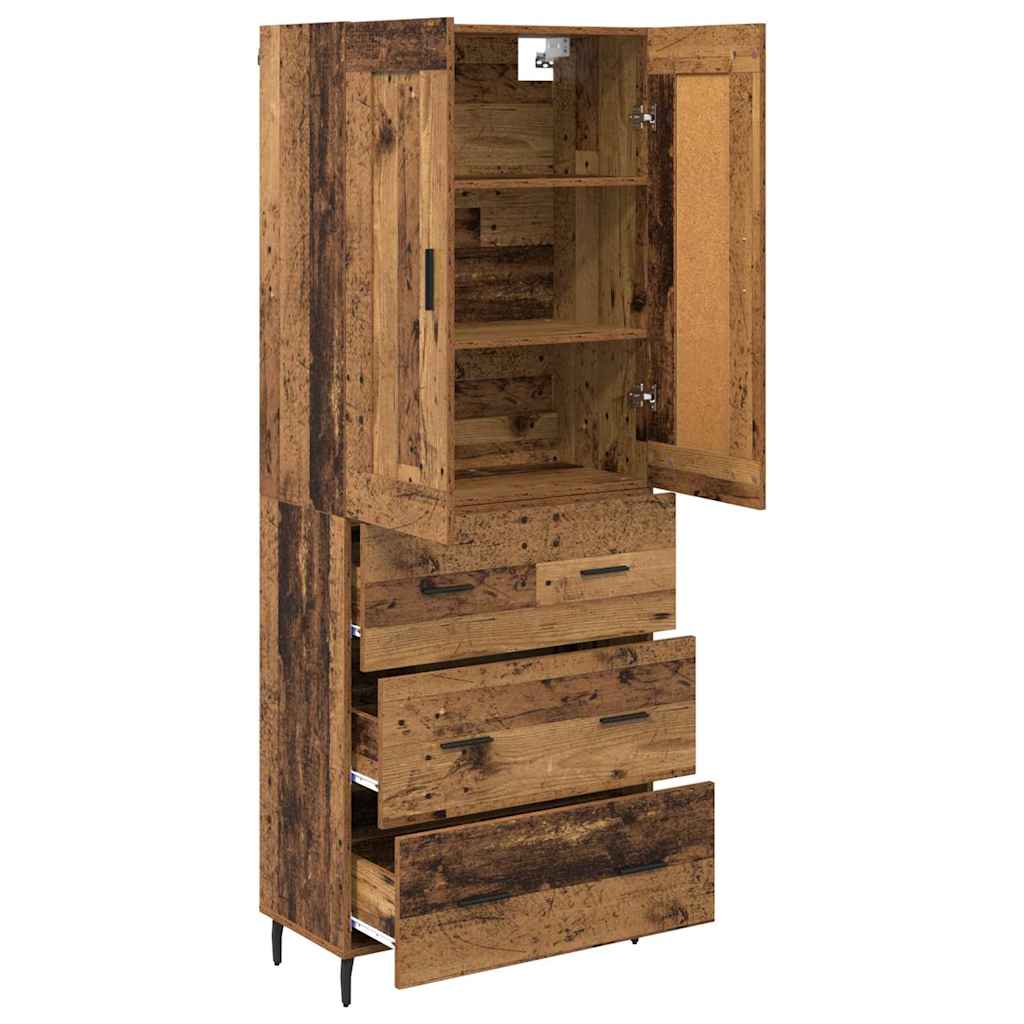 Highboard mit Schubladen 2 pcs Altholz Holzwerkstoff