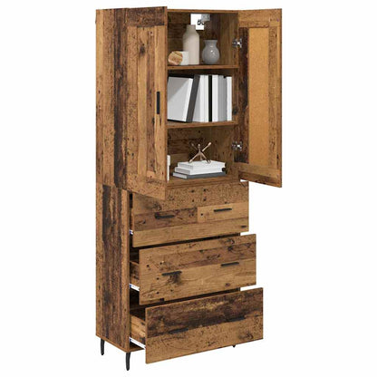 Highboard mit Schubladen 2 pcs Altholz Holzwerkstoff