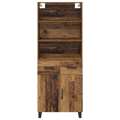 Highboard Altholz 69,5 x 34 x 180 cm Holzwerkstoff