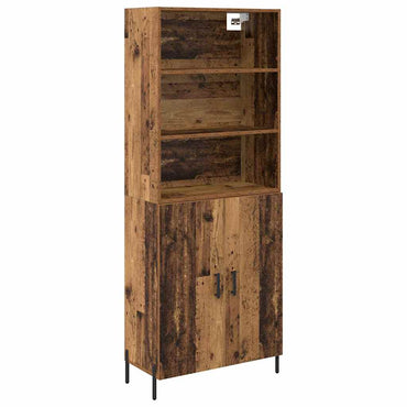 vidaXL Highboard Altholz 69,5 x 32,5 x 180 cm Holzwerkstoff