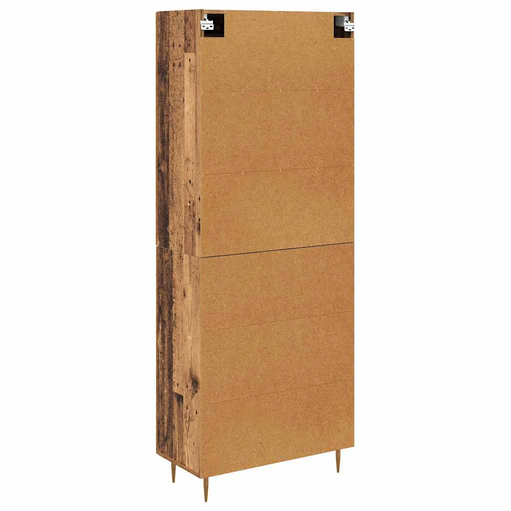 Highboard Altholz 69,5 x 34 x 180 cm Holzwerkstoff
