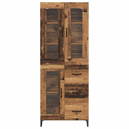 vidaXL Buffet haut mural en bois de récupération 69,5 x 34 x 180 cm, bois d'ingénierie