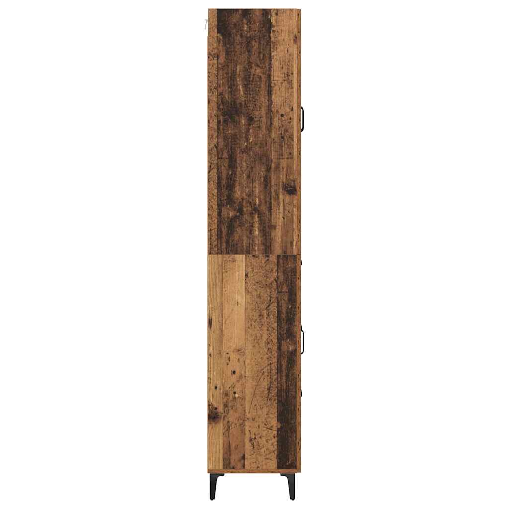 vidaXL Buffet haut mural en bois de récupération 69,5 x 34 x 180 cm, bois d'ingénierie