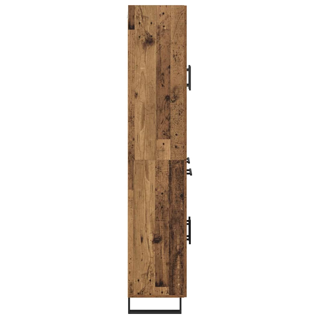 vidaXL Highboard mit Schubladen 2 pcs Altholz Holzwerkstoff