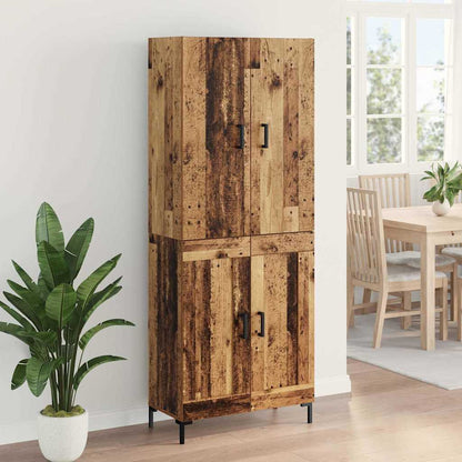 vidaXL Meuble haut mural en bois de récupération 69,5 x 34 x 180 cm Bois d'ingénierie