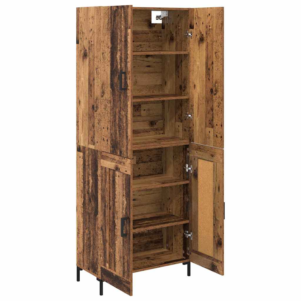 vidaXL Meuble haut mural en bois de récupération 69,5 x 34 x 180 cm Bois d'ingénierie