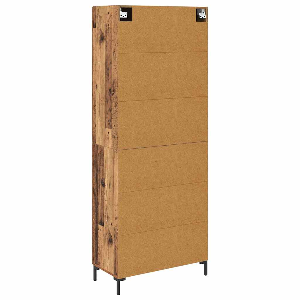 vidaXL Meuble haut mural en bois de récupération 69,5 x 34 x 180 cm Bois d'ingénierie