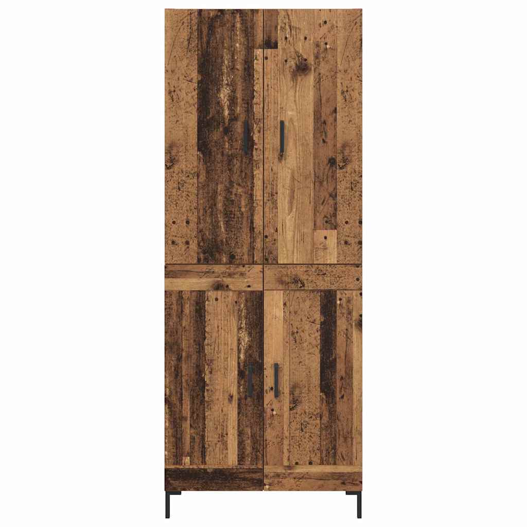 vidaXL Meuble haut mural en bois de récupération 69,5 x 34 x 180 cm Bois d'ingénierie