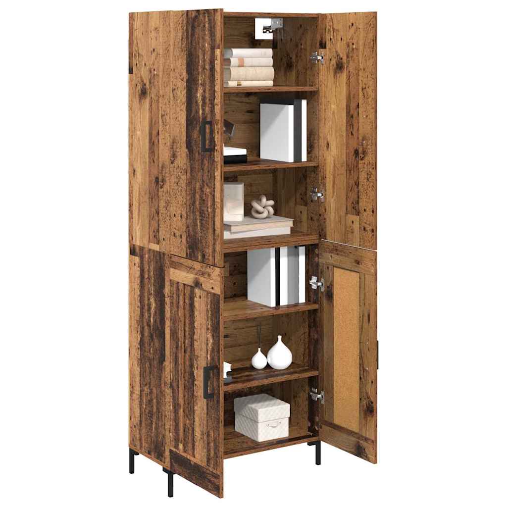 vidaXL Meuble haut mural en bois de récupération 69,5 x 34 x 180 cm Bois d'ingénierie