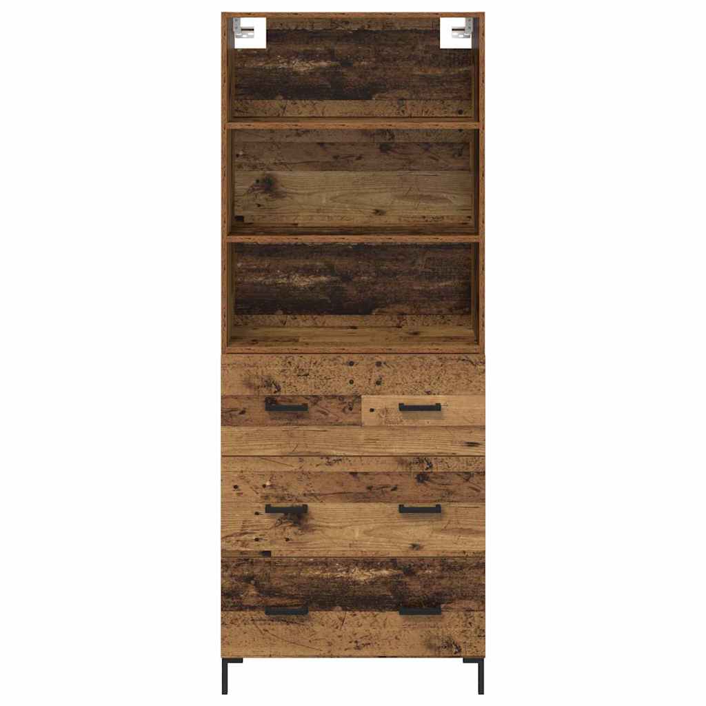 vidaXL Highboard Altholz 69,5 x 34 x 180 cm Holzwerkstoff