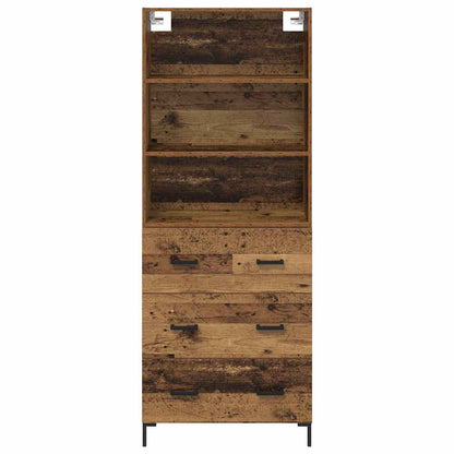 vidaXL Highboard Altholz 69,5 x 34 x 180 cm Holzwerkstoff