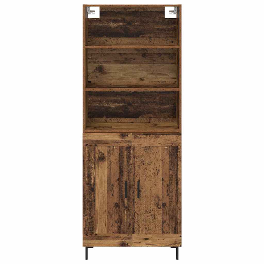 Highboard Altholz 69,5 x 34 x 180 cm Holzwerkstoff