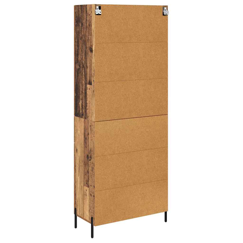 vidaXL Highboard Wandmontiert Altholz 69,5 x 34 x 180 cm Holzwerkstoff