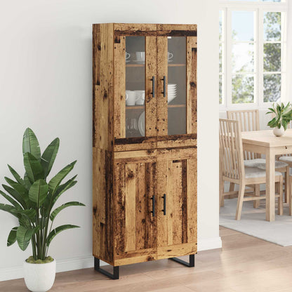 vidaXL Highboard 2 pcs Bois de récupération Bois d'ingénierie