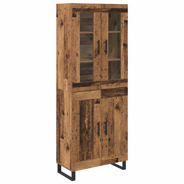 vidaXL Highboard 2 pcs Bois de récupération Bois d'ingénierie