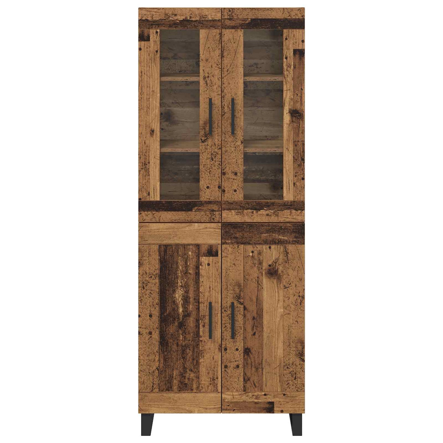 vidaXL Highboard 2 pcs Bois de récupération Bois d'ingénierie