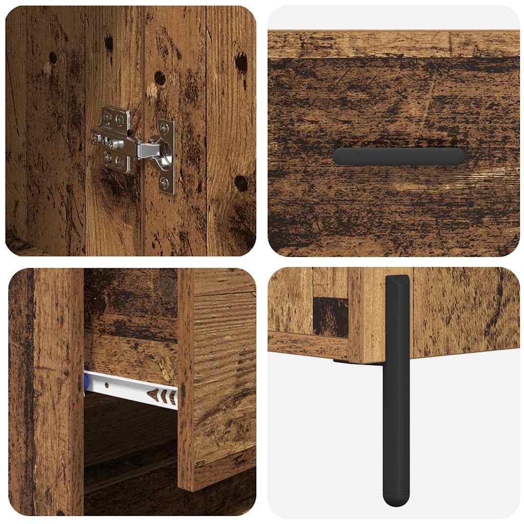 vidaXL Meuble haut en bois de récupération 69,5 x 32,5 x 180 cm, bois d'ingénierie