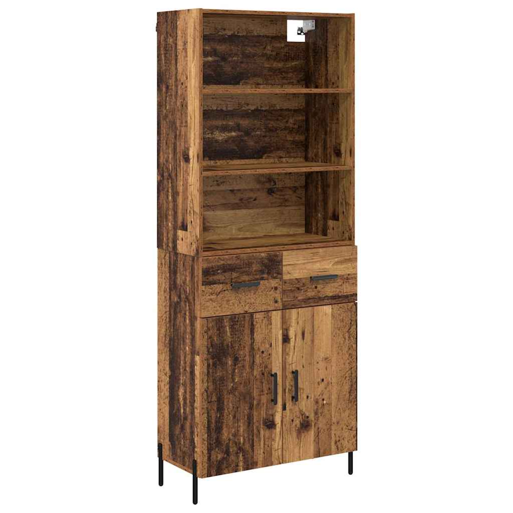 vidaXL Meuble haut en bois de récupération 69,5 x 32,5 x 180 cm, bois d'ingénierie
