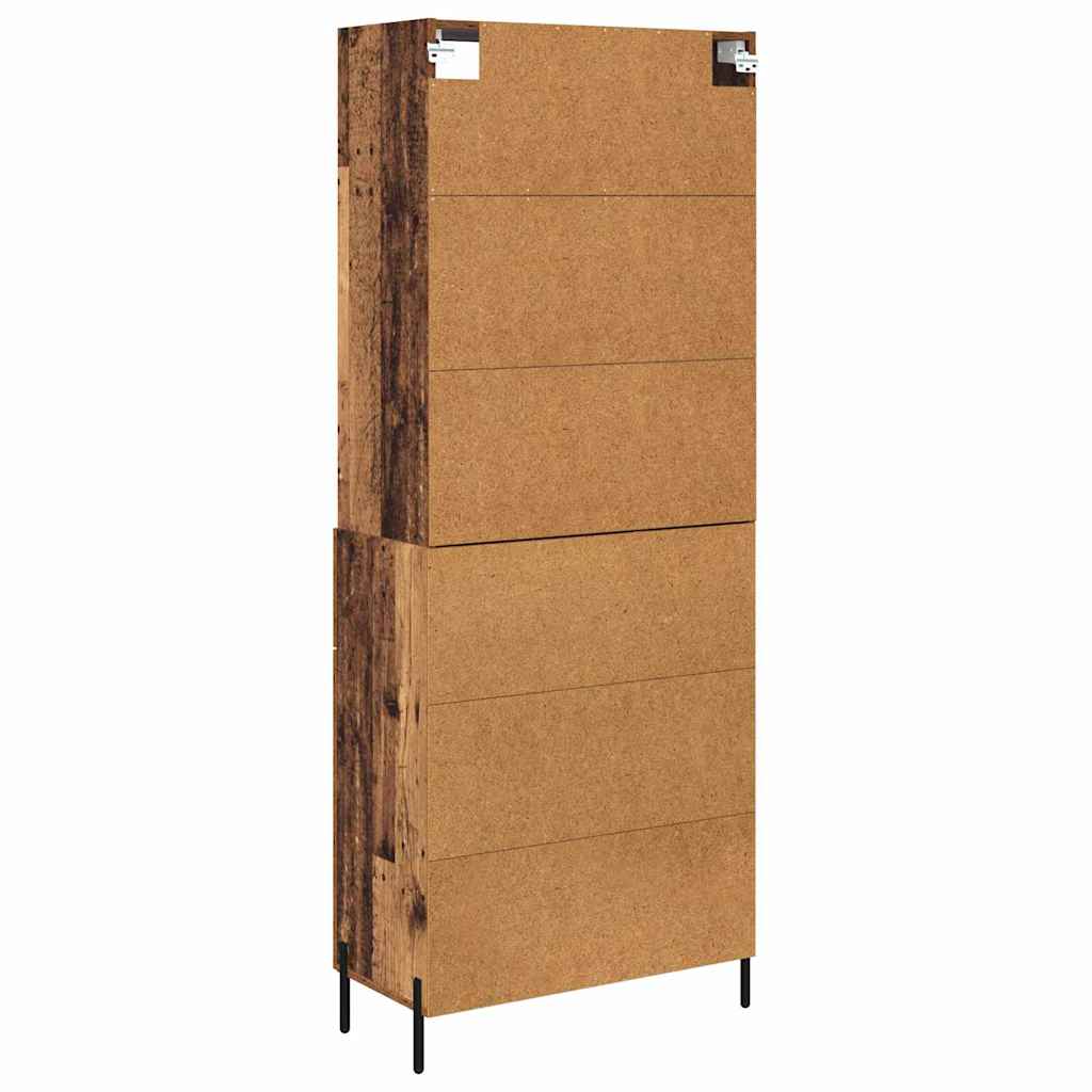 vidaXL Meuble haut en bois de récupération 69,5 x 32,5 x 180 cm, bois d'ingénierie