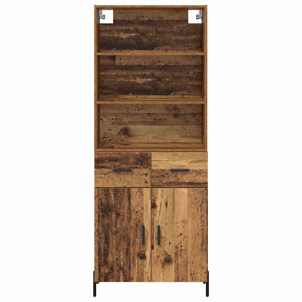 vidaXL Meuble haut en bois de récupération 69,5 x 32,5 x 180 cm, bois d'ingénierie