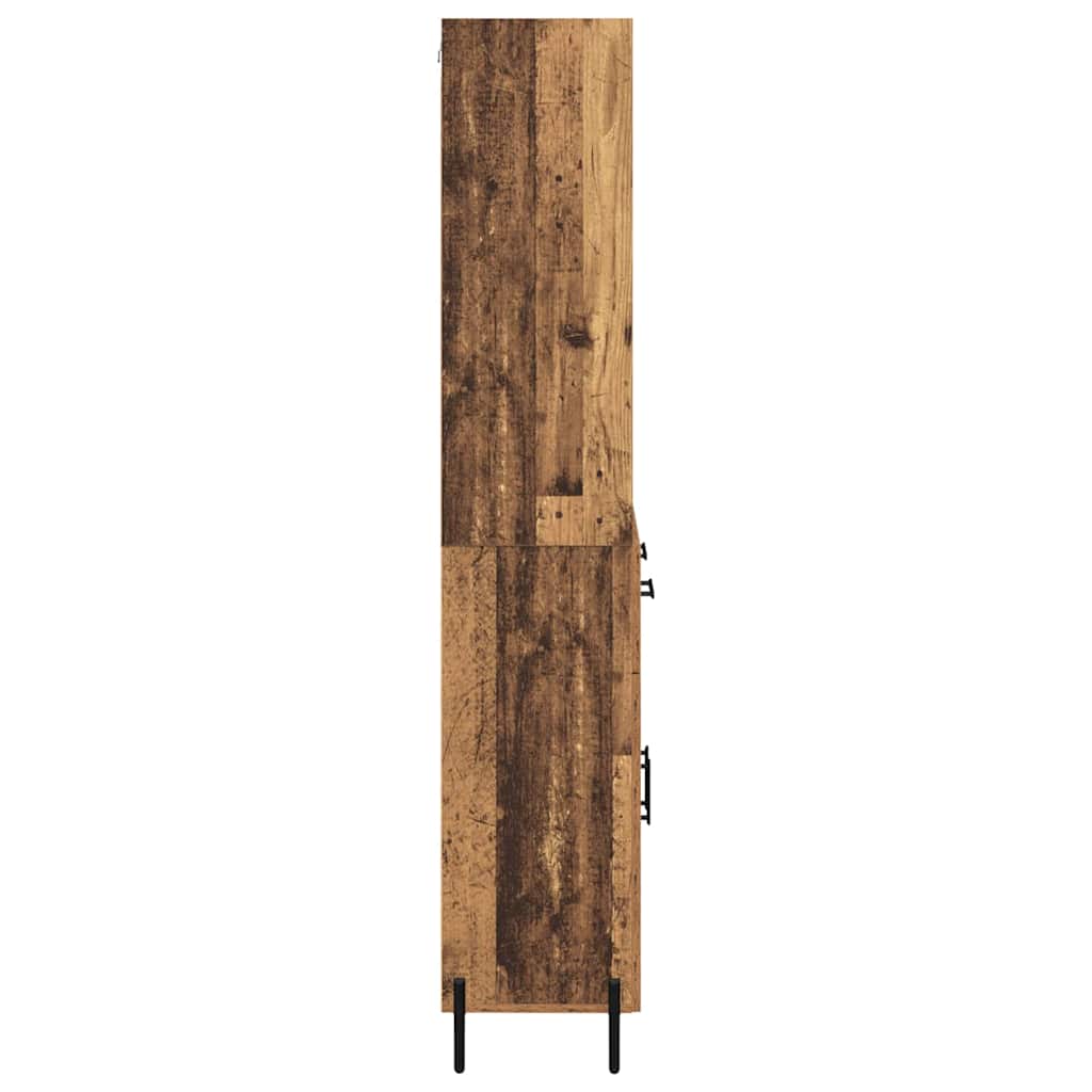 vidaXL Meuble haut en bois de récupération 69,5 x 32,5 x 180 cm, bois d'ingénierie