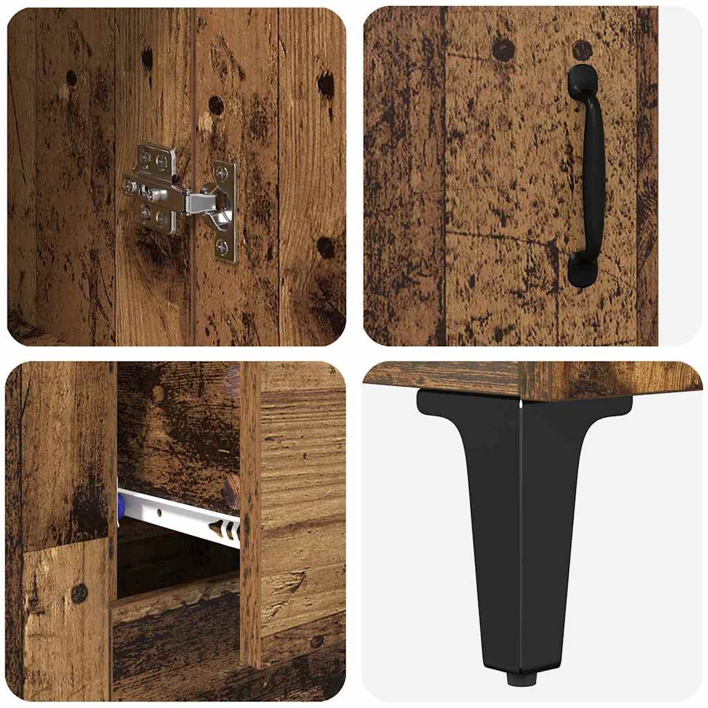 vidaXL Highboard Altholz 69,5 x 34 x 180 cm Holzwerkstoff